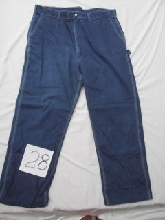 Mens Oshkosh Vtg Flannel Lined Carpenter Worker Jeans USA 42 x 31 MINT