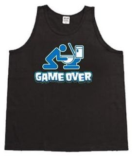 Game Over Funny Beer Pong Mens Tank Top Muscle t shirt