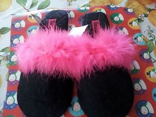 Betseyville marabou scuff slippers featuring decorative feather trim