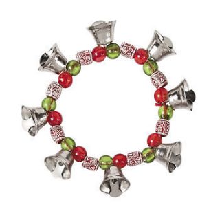 Christmas Jingle Bell Charm Bracelets Festive Holiday Jewelry/FREE SH