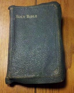 Holy Bible   Black Leather Cover   American Bible Society   Good