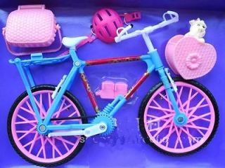 Ultra realisti​c Bicycle Bike for Barbie, Basket and rolling Chain