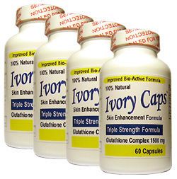 Ivory Caps Skin Whitening Glutathione 1500 Pills