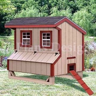 x6 Saltbox Style Chicken Poultry Coop Plans, 90506S