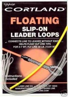 Clear 30 Lb Test Floating Slip On Leader Loops for 2 to 7 wt Fly Line
