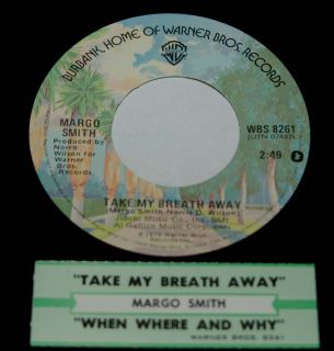 Margo Smith 45 Take My Breath Away / When Where And Why