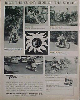  Davidso n Topper Scooter Motorcycle Bikes New 1961 Sportster CH Ad