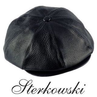 Genuine leather handmade flat ivy gatsby newsboy cap hat all sizes XXL