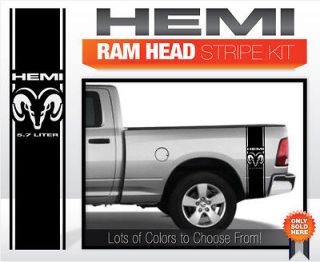 Dodge Ram Truck Decals Stripes HEMI RAM HEAD Stripe Kit