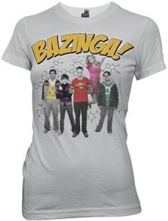 The Big Bang Theory Bazinga Group TV Show Womens Fitted SM T Shirt