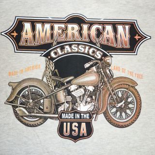 Hanes Biker Motorcycle Cycle American Classics T Shirt