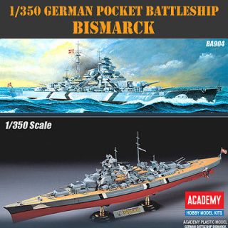 new 1/350 GERMAN pocket BATTLESHIP BISMARCK Academy Model Kit Navy