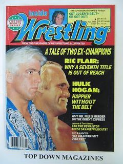 Inside Wrestling Magazine November 1990 Ric Flair/Hulk Hogan/ Sgt
