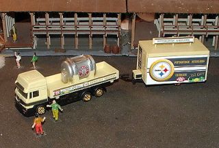 HO Scale Pittsburgh Steelers_ MAN _Truck w/ Ultimate Tail Gator Bar