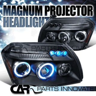 05 07 MAGNUM LED HALO PROJECTOR HEADLIGHTS LAMP BLACK (Fits Magnum