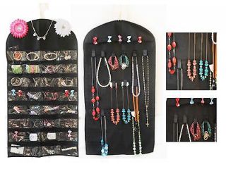 Organizer for Jewelry Black Garment Bag Dress Shaped Storage Pockets