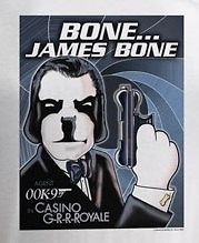 Big Dogs Tee Shirt White James Bone Bond 00K9 Casino Grr Royale 2X NEW