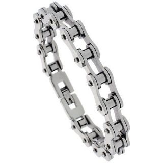 SOLID LINK STAINLESS STEEL BICYCLE CHAIN BRACELET bss62