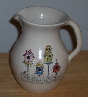 Birdhouses Pitcher Marshall TX Pottery Sturdy 8 Tall Four Different