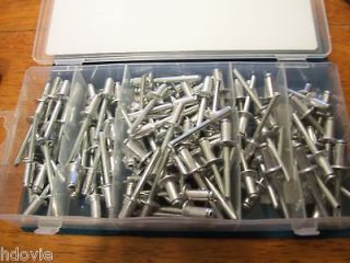 large sized 1/4 inch aluminum 100 pc RIVET ASSORTMENT WITH poly CARY