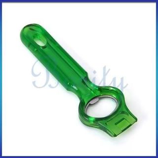 Green Plastic Handle Stainless Steel Bottle Can Tin Opener Kitchen