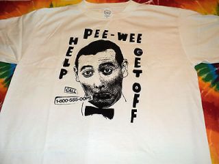 SCARCE NEW VINTAGE 1991 Pee Wee Herman Help Get Off T Shirt L