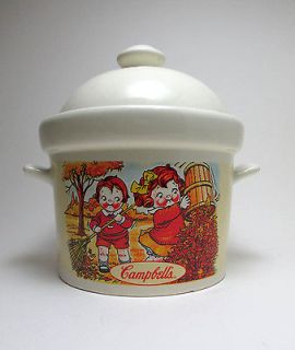 1998 Collectible CAMPBELL SOUP CANISTER Ceramic Crock Server Chicken