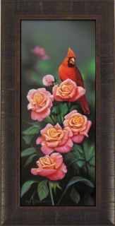 by Jerry Gadamus FRAMED PRINT Cardinal Bird Signed & Numbered Picture