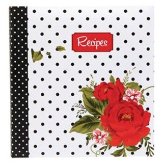 Deluxe Recipe Binder/ Recipe Keeper Organizer   Dotted Cottage Rose
