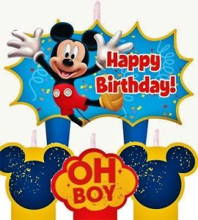 Mickey Mouse Birthday Cake Candles Set Decoration Toppers