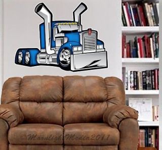 Kenworth Big Rig Truck WALL GRAPHIC FAT DECAL MAN CAVE MURAL 2018