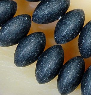 15inches 6x10mm Black Rock Lava Wheel Beads