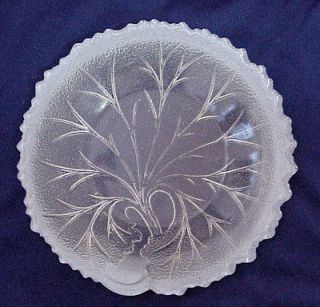 So pretty~~ TREE OF LIFE BLUE OPALESCENT INDIANA PRESSED GLASS PLATE