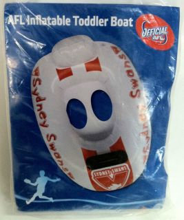 SYDNEY SWANS OFFICIAL AFL INFLATABLE TODDLER BOAT BRAND NEW (SUIT