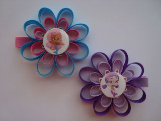 BUBBLE GUPPIES MOLLY AND OONA LOOPY FLOWER HAIR CLIPS SET