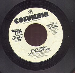 Billy Joel The Longest Time Columbia04400 PROMO VG  (45 8016)