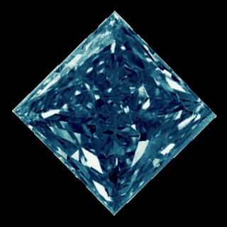 50 Carat Natural Blue Diamond   Loose Diamond Princess Cut I2/3