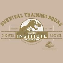 Jurassic Park Movie Institute Survival Training Squad T Shirt Adult S