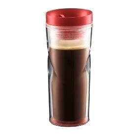 BODUM Travel mug, 0.45l/15oz with Red Lid (11042 294)