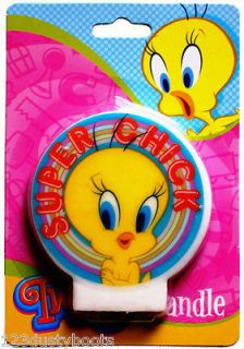 Tunes TWEETY BIRD Candle / Birthday Cake Candle / Party Supplies