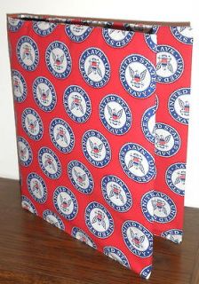 Seal of the US Navy FABRIC BOOK COVER FOR 3 RING BINDER