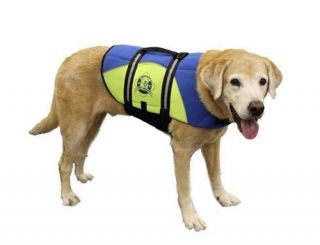 Paws Aboard BLUE/YELLOW Neoprene Dog Life Vests Safety Jackets