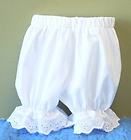 NWOT Baby Girl Eyelet Lace Edged Baby Knickers Bloomers