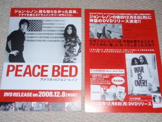 THE BEATLES Japan flyer promo PEACE BED John Lennon