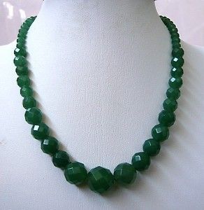 14mm Faceted Natural jade Beads Necklace 18