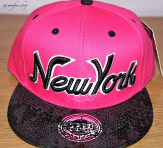 snakeskin Snapback, Boys, Girls flat peak fitted hats pink/baseball