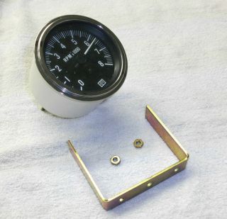 New Stewart Warner 8000 rpm tachometer chrome bezel