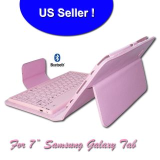 Wireless Bluetooth Keyboard Leather Cover Case PINK Samsung Galaxy Tab