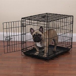 Appeal Economy 30 Med Black Folding Dog Cage/Crate w/Plastic Pan