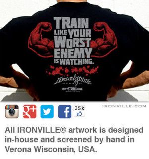 Bodybuilding T Shirt  TRAIN LIKE YOUR WORST ENEMY IS WATCHING by